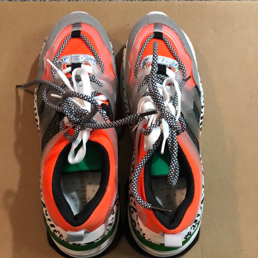 Azalea Wang Orange Tennis Shoes